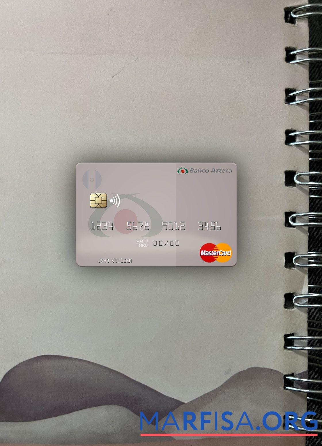 Printable Salvador Banco Azteca mastercard photolook front template